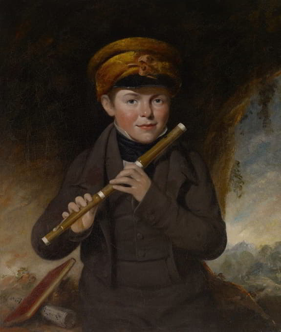 John Opie - John Gurney Jr., the Little Flute Player