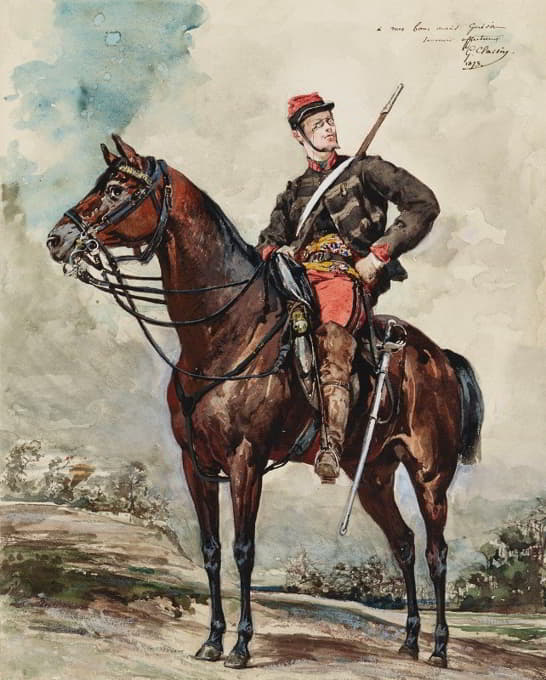 马术肖像，骑马探路者