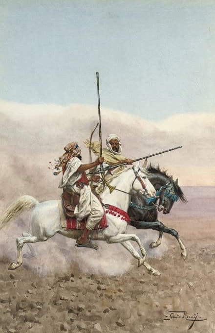 Giulio Rosati - Two Arab Horsemen