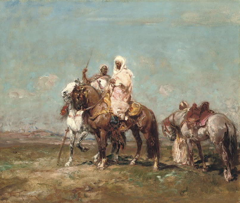 沙漠中的阿拉伯骑兵