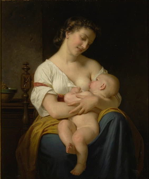 Hugues Merle - Mother And Child