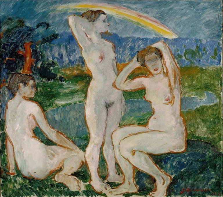 Jalmari Ruokokoski - Bathing Women, Sketch