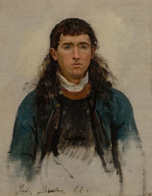 Jules Breton - Portrait D’homme (Study For un Grand Pardon Breton)