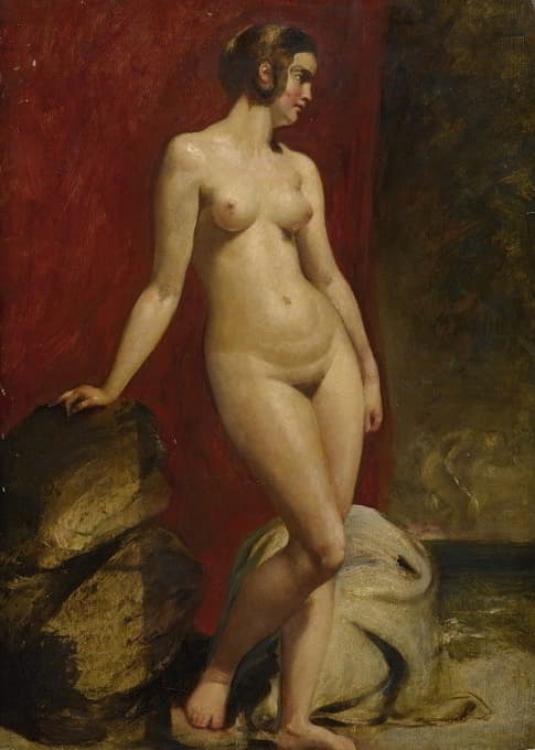 William Etty - A Study Of A Standing Female Nude