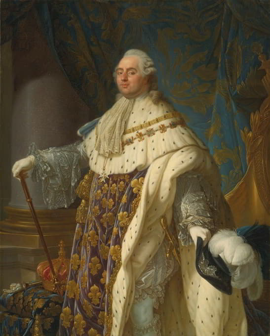 身着加冕礼长袍的法国路易十六画像
