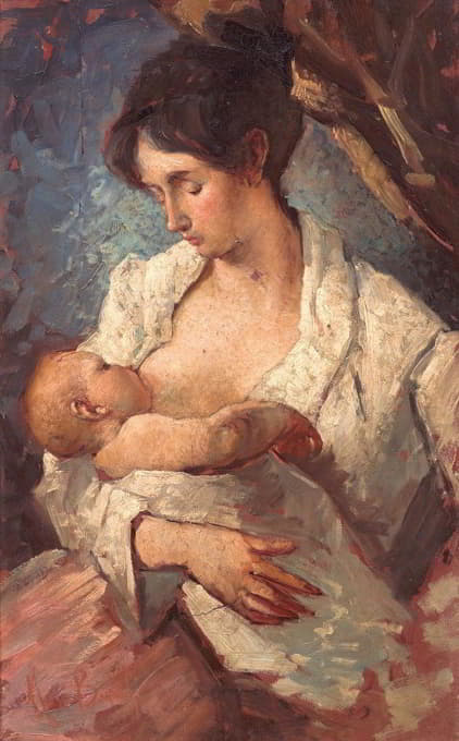 Mosè Bianchi - Mother Breastfeeding