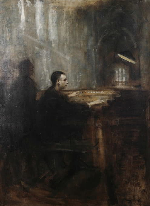圣母院风琴厅的马塞尔·杜普雷先生