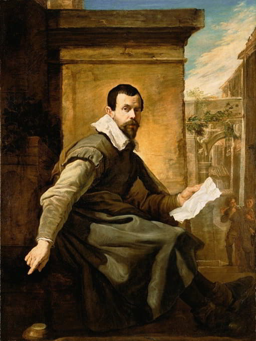 Domenico Fetti - Portrait Of A Man With A Sheet Of Music