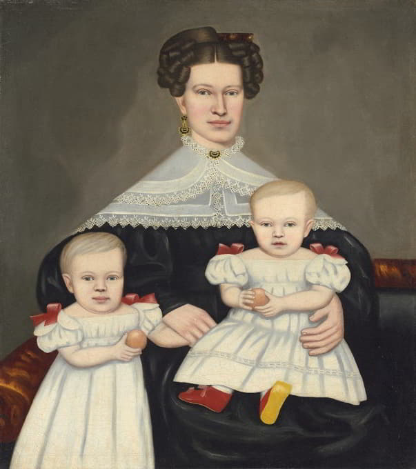 Erastus Salisbury Field - Mrs. Paul Smith Palmer and Her Twins