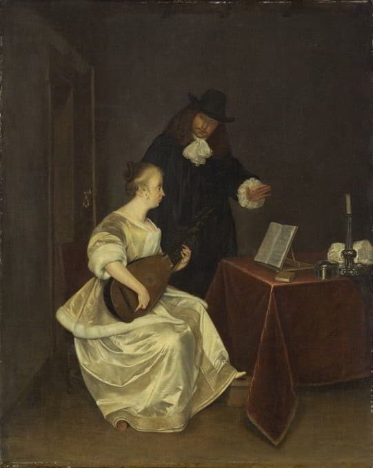 Studio of Gerard ter Borch the Younger - The Music Lesson