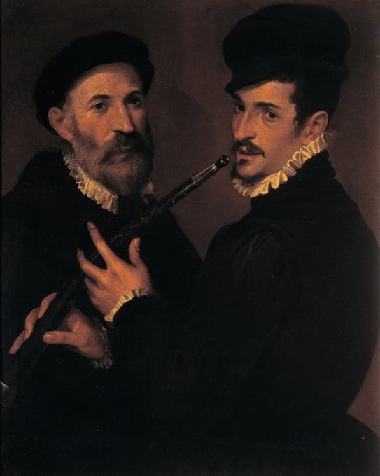 Bartolomeo Passarotti - Double portrait of musicians