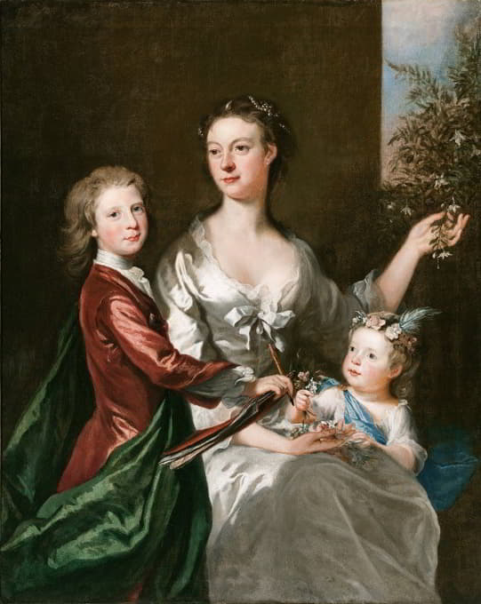 艺术家的妻子苏珊娜、儿子安东尼和女儿苏珊娜
