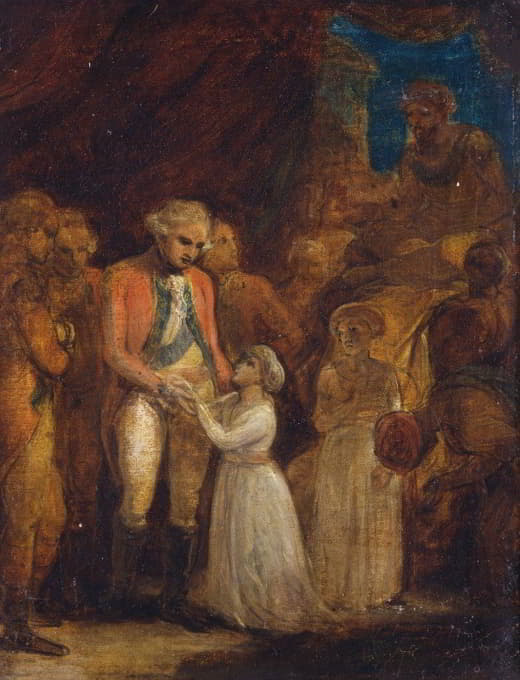 Robert Smirke - The Two Sons of Tipu Sahib, Sultan of Mysore, Being Handed over as Hostages to General Cornwallis