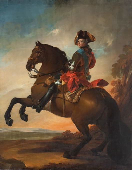 Carl Gustaf Pilo - Frederik V on Horseback