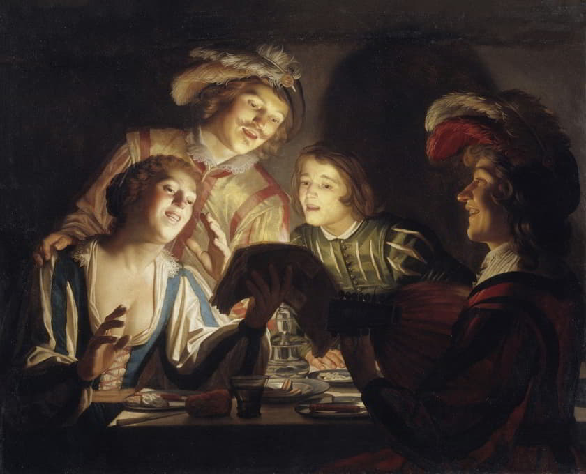 Gerard van Honthorst - Musical Group by Candlelight