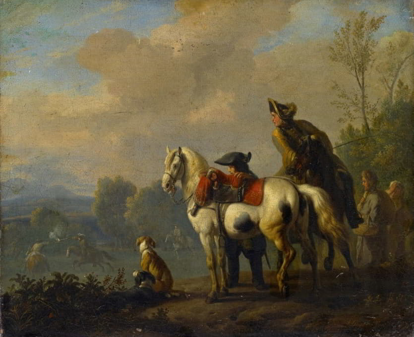 Jan Van Huchtenburg - A Duel on Horseback