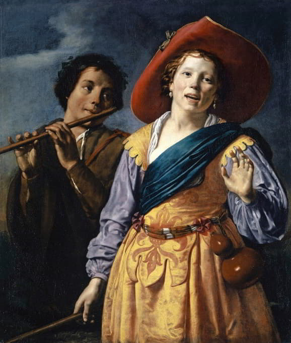 Johannes Paulus Moreelse - Singing Shepherdess with Shepherd