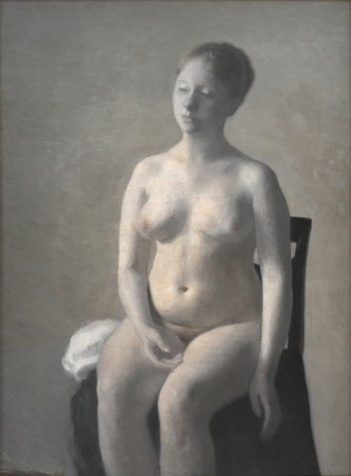 Vilhelm Hammershøi - Seated Female Nude