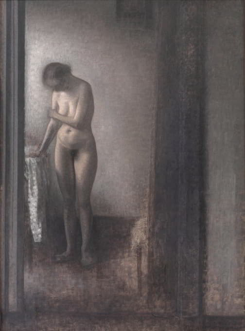 Vilhelm Hammershøi - Standing Female Nude