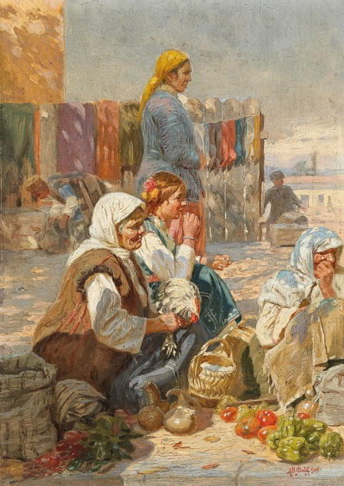Anton Mittoff (Mitov) - The Peasant Market