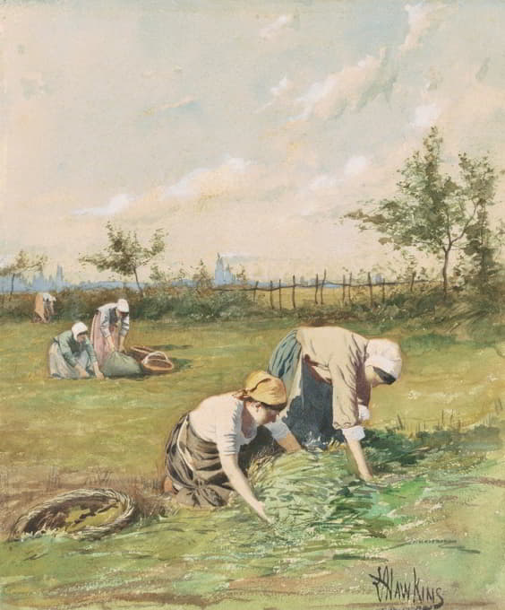 Louis Welden Hawkins - Gleaners In The Field