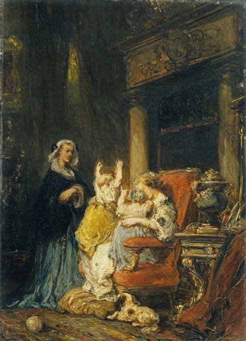 Eugène Isabey - The Young Mother