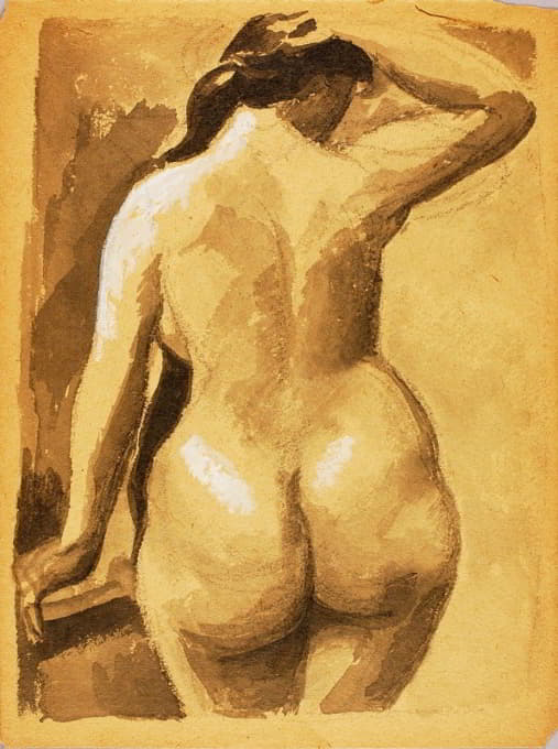 女性裸体后视图