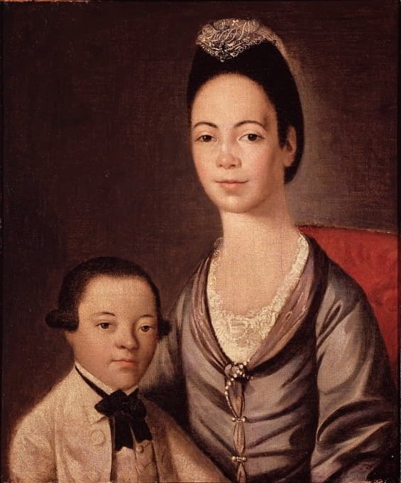 Gilbert Stuart - Mrs. Aaron Lopez and Her Son Joshua