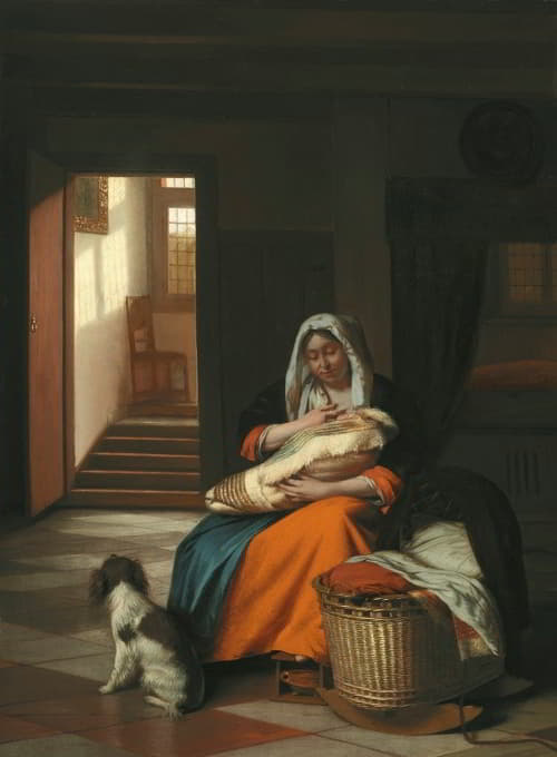 Pieter De Hooch - Mother Nursing Her Child