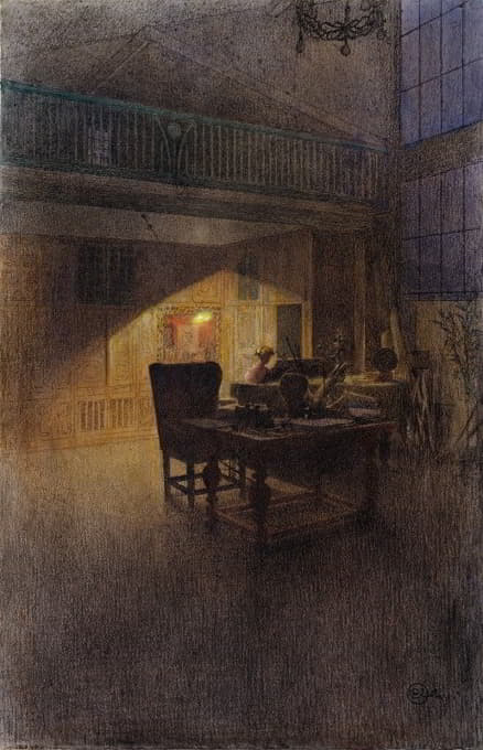 Carl Larsson - At the Piano