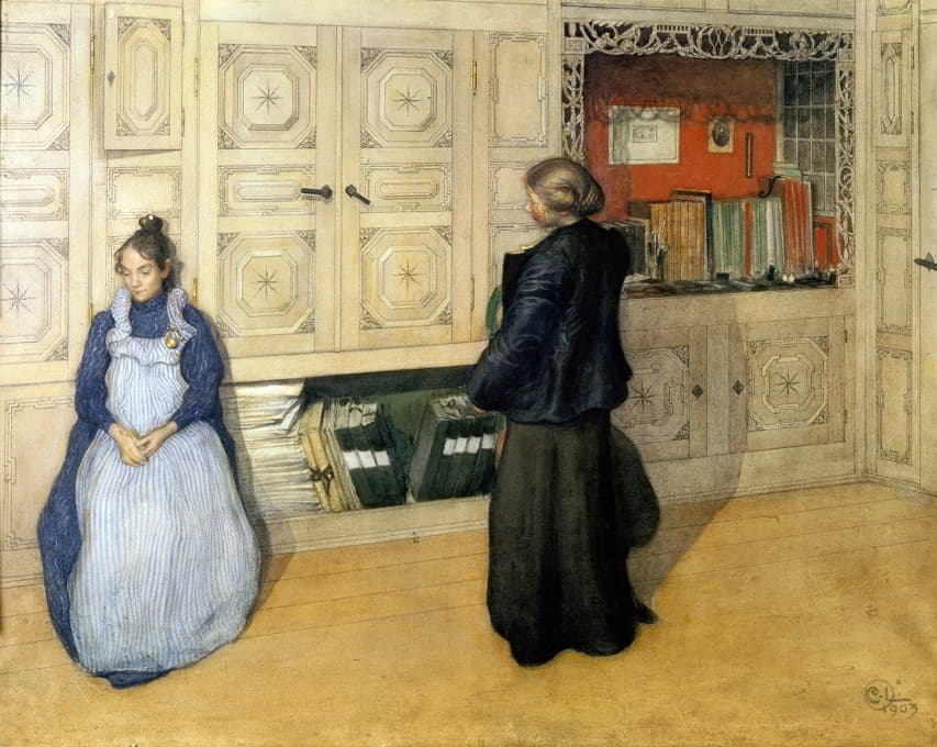 Carl Larsson - Mother and Daughter