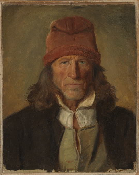 Adolph Tidemand - Portrait of a Farmer from Vossevangen