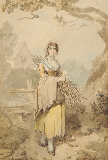 Francis Wheatley - Girl Gathering Firewood