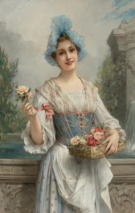 Léon François Comerre - The flower seller