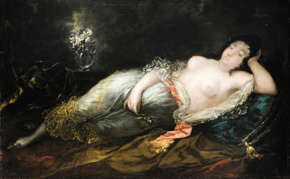Eugenio Lucas Velázquez - Maja dormida (sleeping nude)