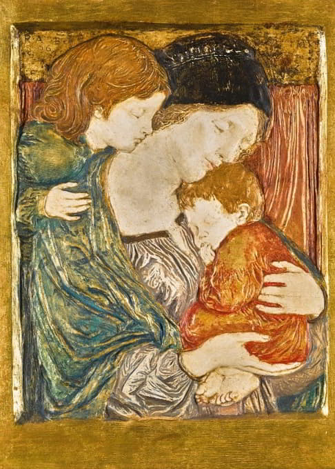 Robert Anning Bell - Relief with a mother and children