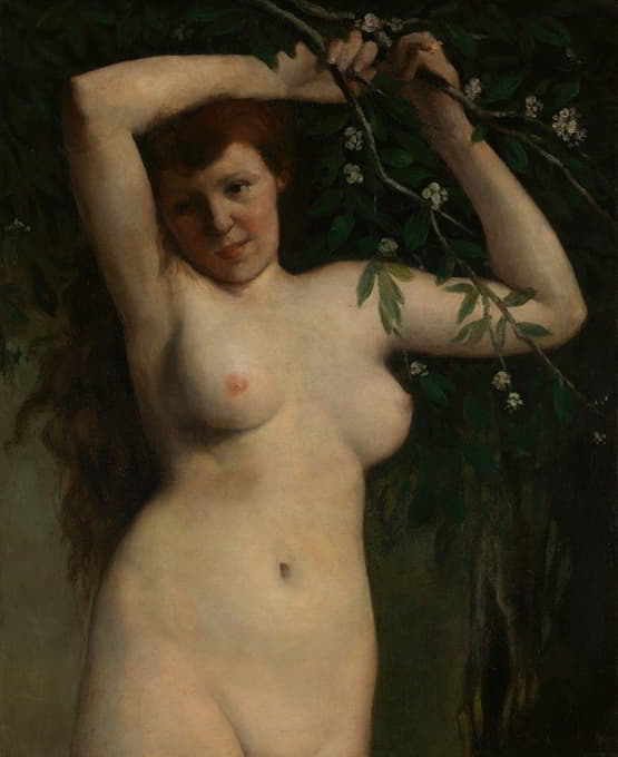 Gustave Courbet - Nude with Flowering Branch