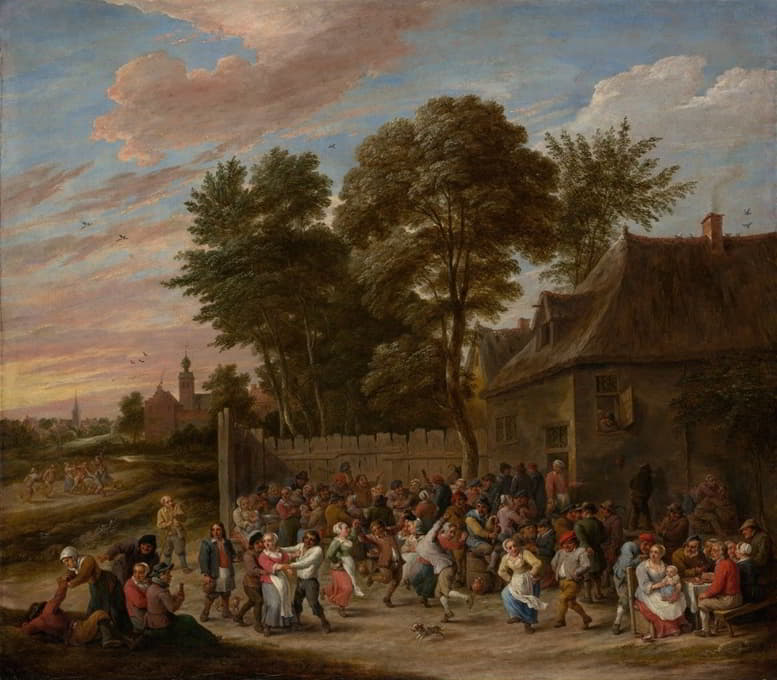David Teniers The Younger - Peasants Dancing and Feasting