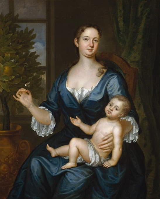 John Smibert - Mrs. Francis Brinley and Her Son Francis