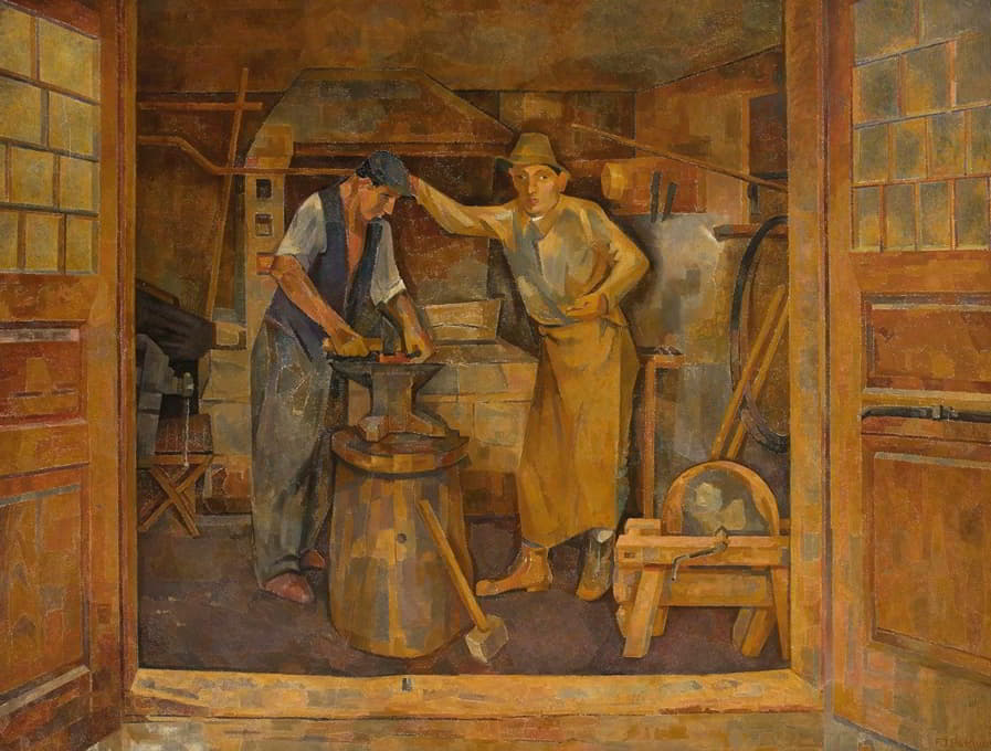 Franciszek Bartoszek - In a forging shop