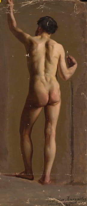 Kazimierz Alchimowicz - Nude of a standing man, back view