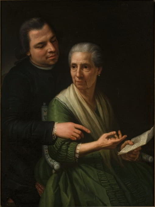马塞洛·巴西亚雷利的母亲和兄弟的肖像