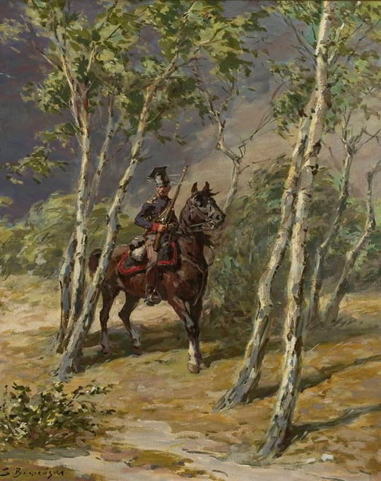 Stanisław Bagieński - Uhlan on horseback