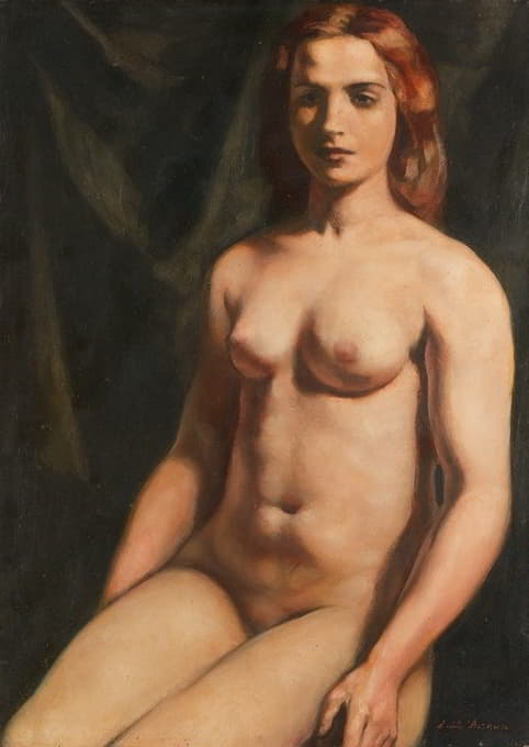 Emile Bernard - Seated nude