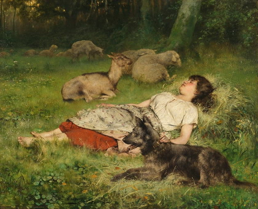 Évariste Carpentier - Sleeping shepherdess