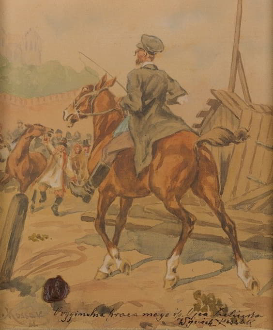 Juliusz Kossak - Rider On Horseback