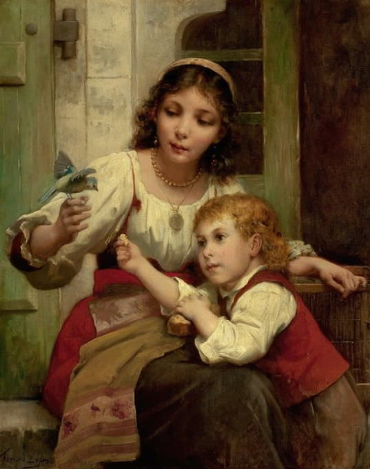 带鸟的孩子和母亲