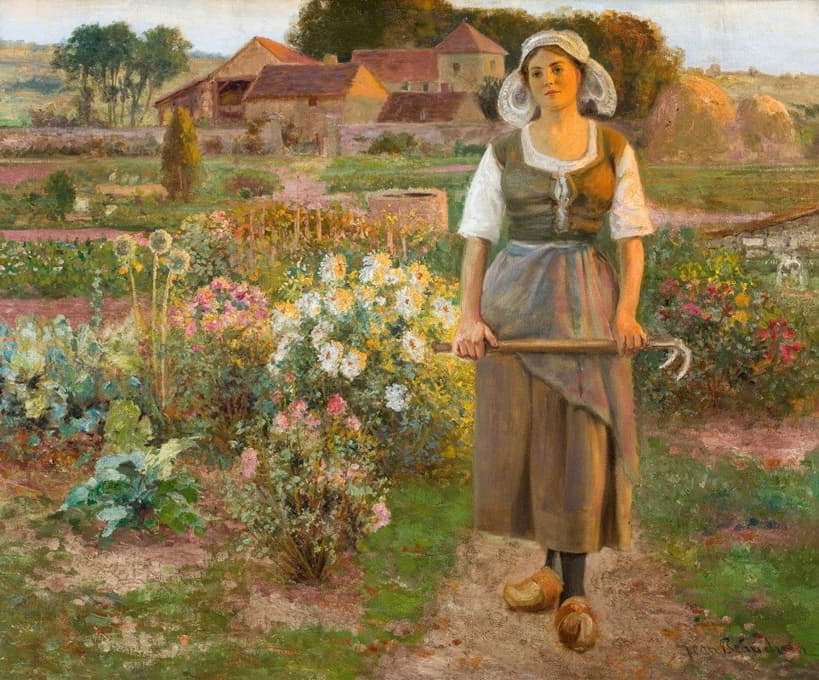 Jean Beauduin - Maiden in the Garden