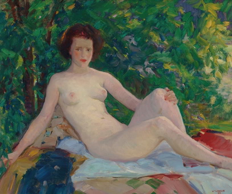 William Wiessler Jr. - Nude on a Blanket