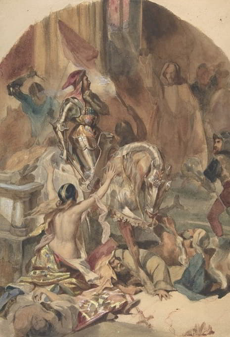 Edouard-Alexandre Odier - Massacre de Nesle (1472)